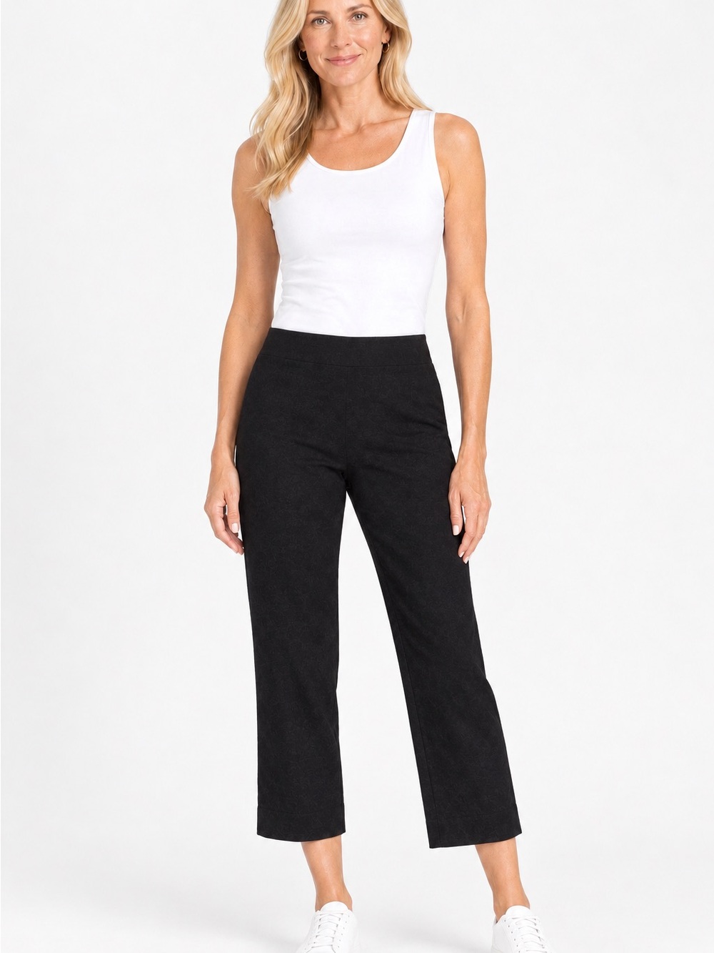 Chico's Black Cropped Ponte Capris